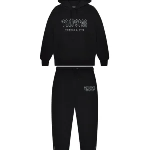 Trapstar Decoded Solid Chenille Hooded Tracksuit - Black