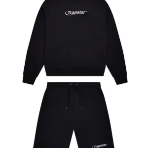 Trapstar Hyperdrive Crewneck Short Set – Black