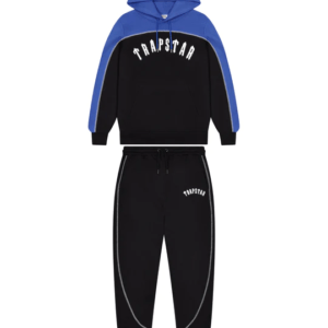 Trapstar Irongate Chenille Arce Hooded Tracksuit Black Blue